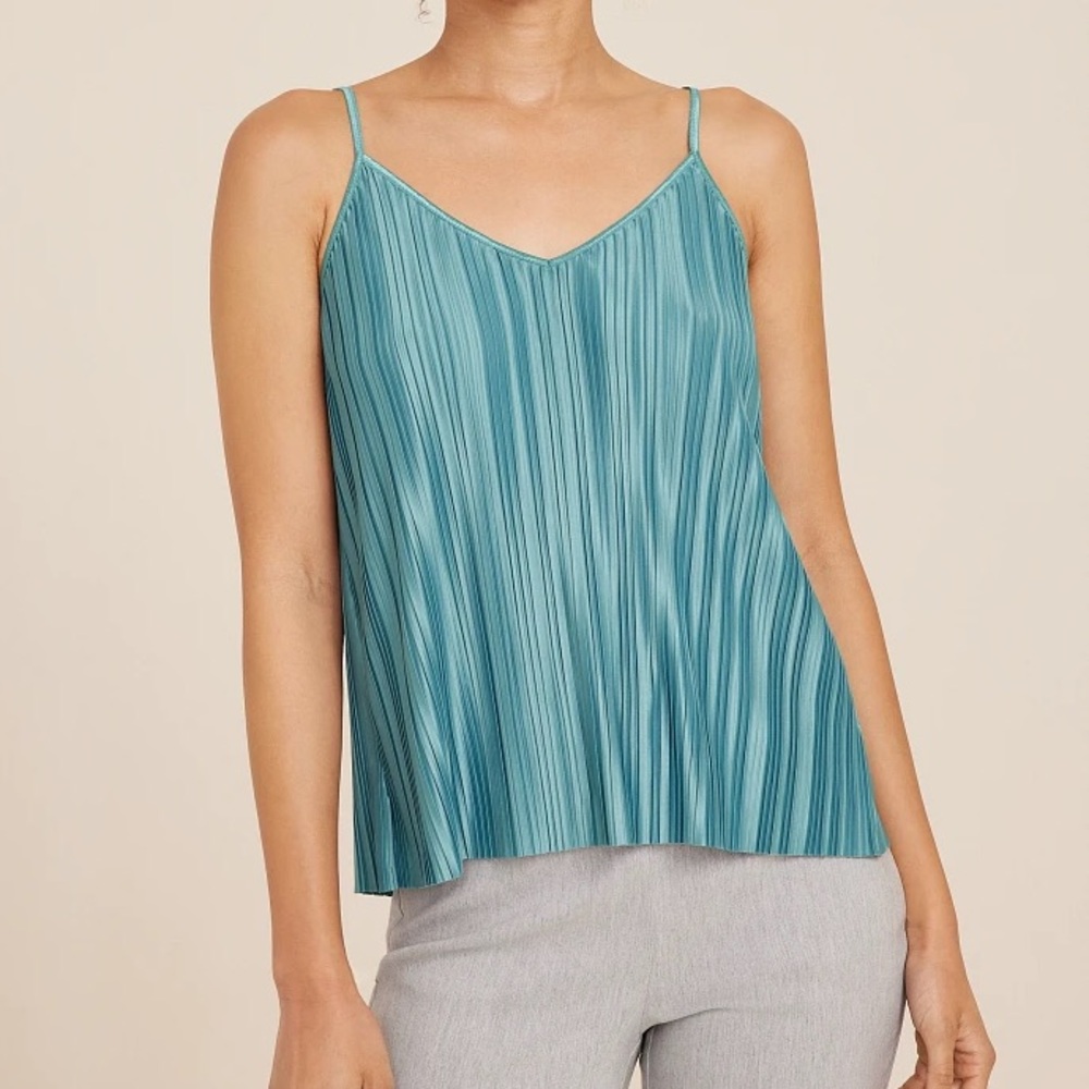 Maurice’s Teal/Turquoise Pleated Woman’s Tank Top - Medium